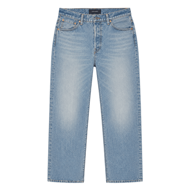 Vintage Wash Straight-Leg Jeans
