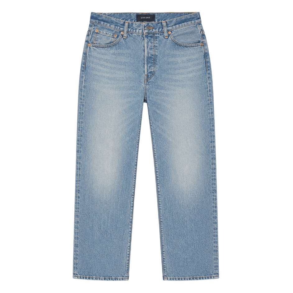 Vintage Wash Straight-Leg Jeans