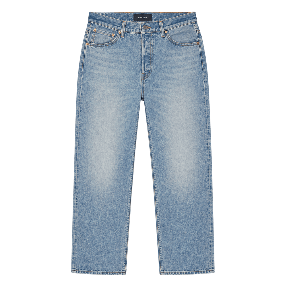 Vintage Wash Straight-Leg Jeans
