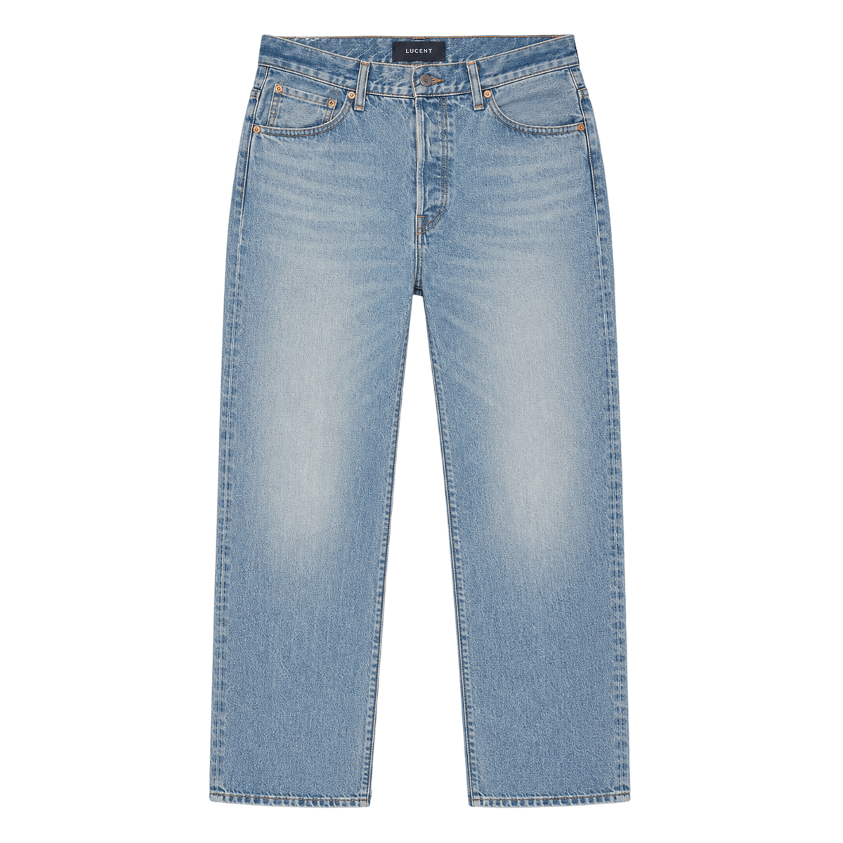 Vintage Wash Straight-Leg Jeans