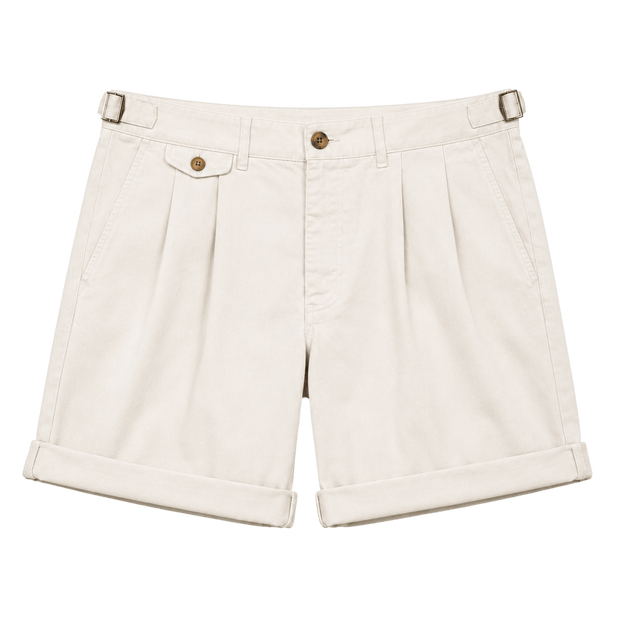Pleated Chino Shorts