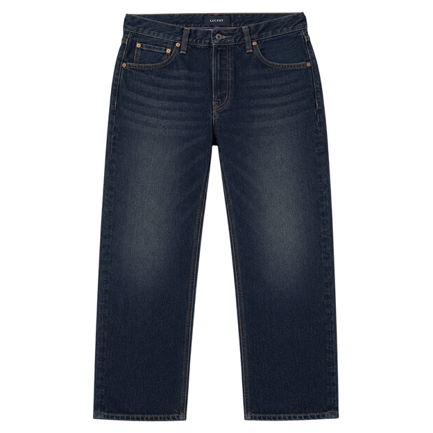 Vintage Wash Straight-Leg Jeans