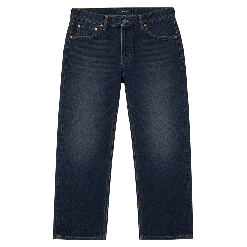 Vintage Wash Straight-Leg Jeans