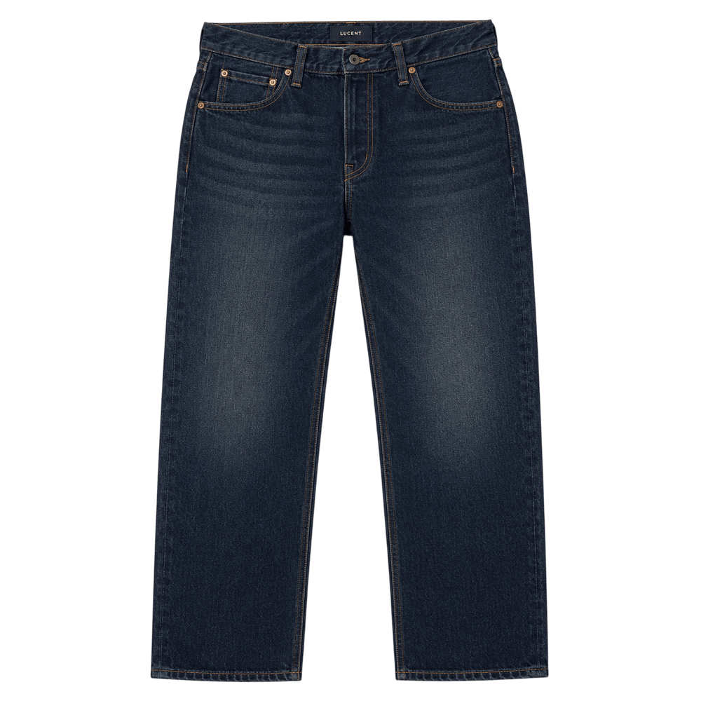Vintage Wash Straight-Leg Jeans