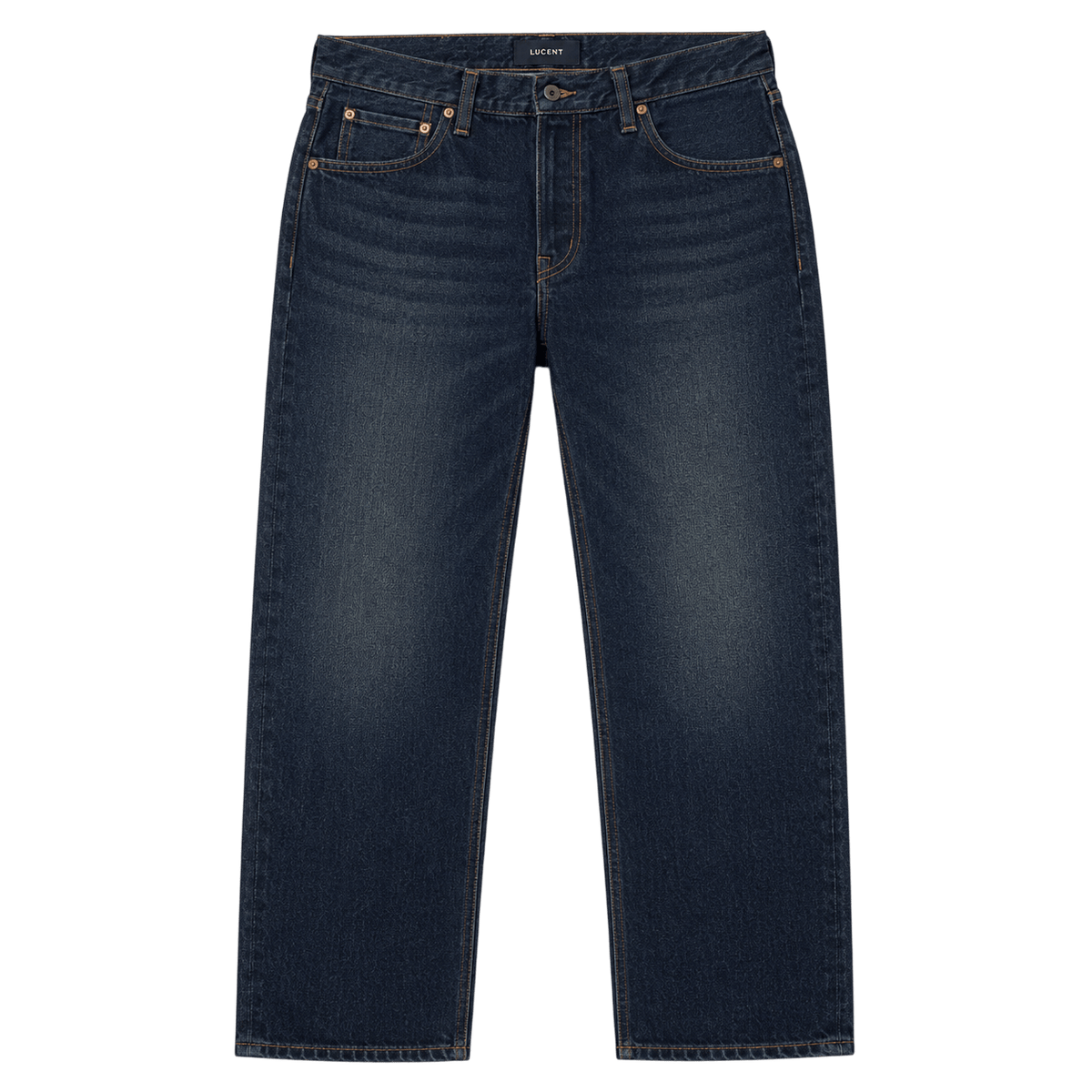 Vintage Wash Straight-Leg Jeans