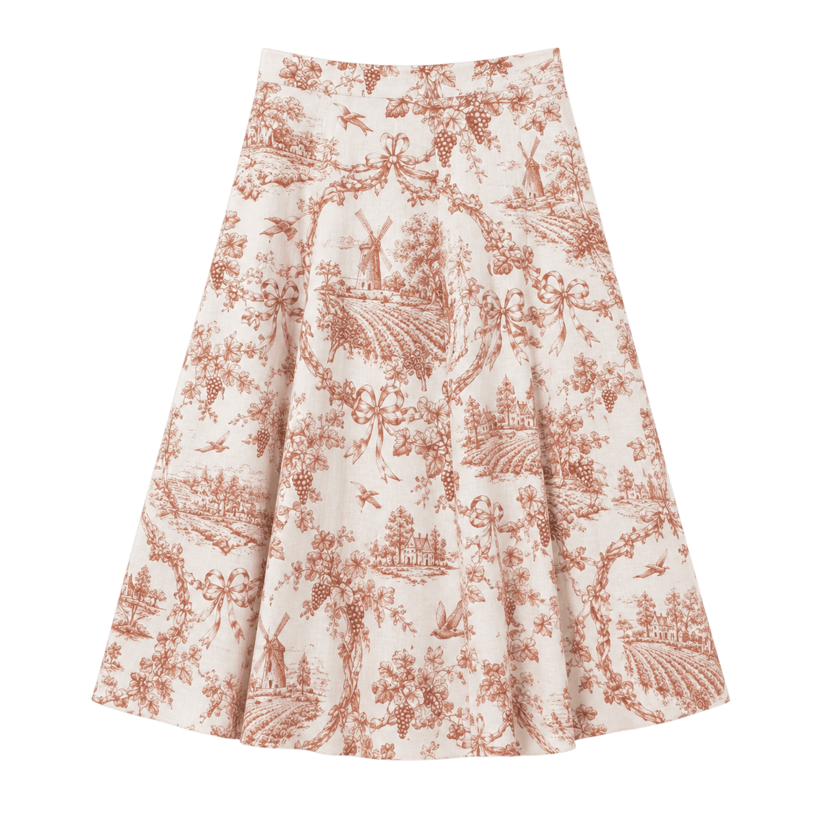 Printed Midi Skirt