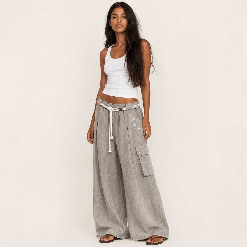 Linen Cargo Pants