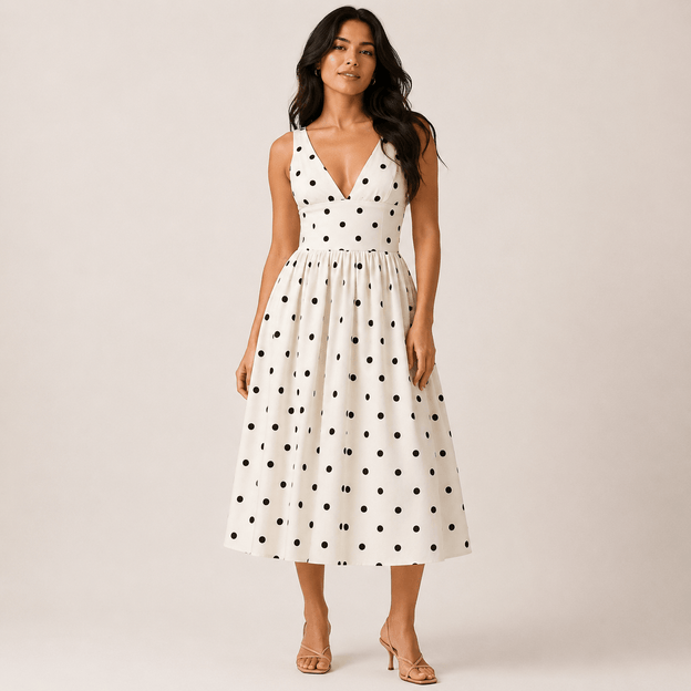 Polka Dot Midi Dress