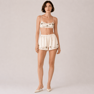 Silk Embroidered Bralette