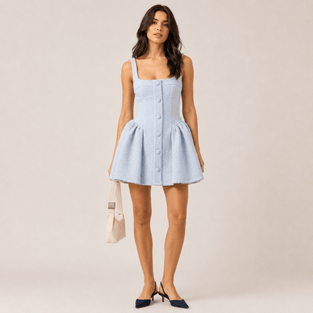 Tweed Fit-and-Flare Mini Dress