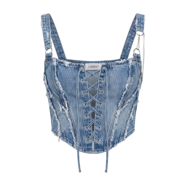 Rebel Lace Denim Corset