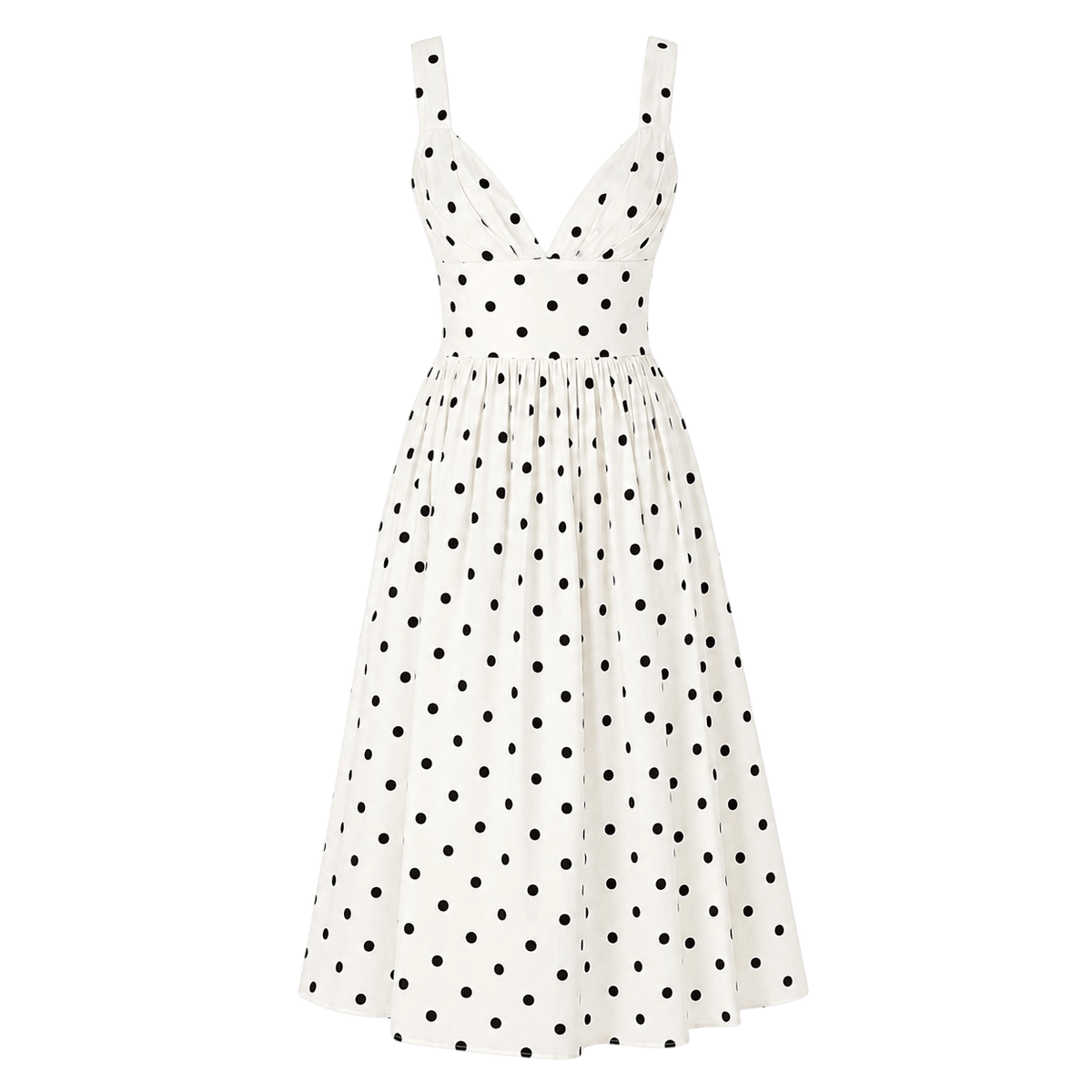 Robe midi à pois