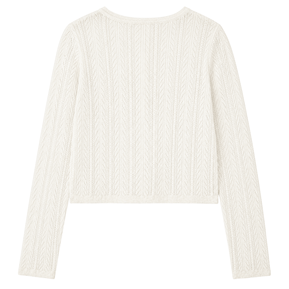 Pointelle Knit Cardigan