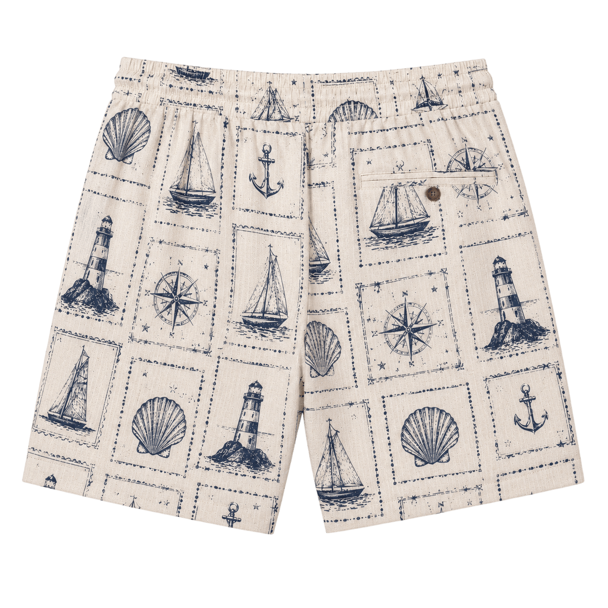 Postcard Print Shorts