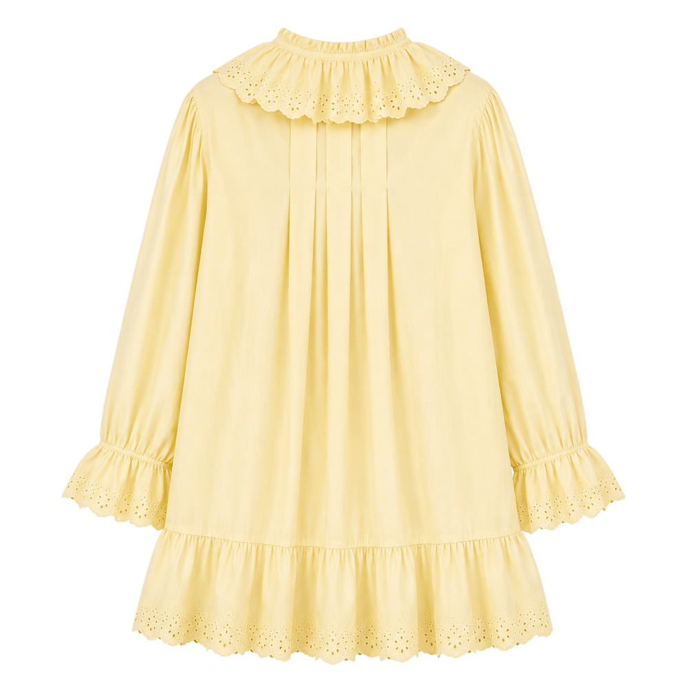 Ruffle Collar Mini Shirt Dress