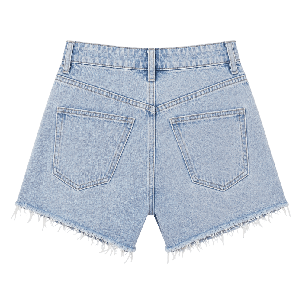 Short en jean taille haute