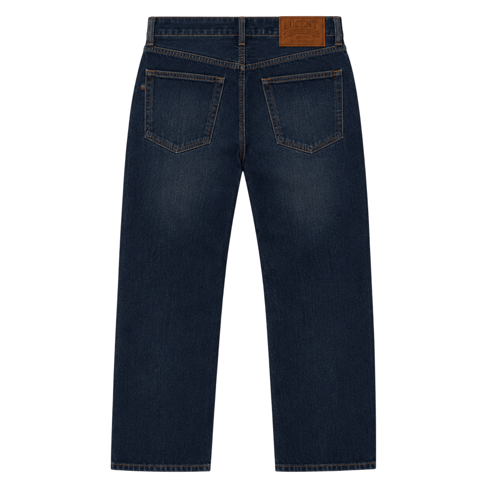 Vintage Wash Straight-Leg Jeans