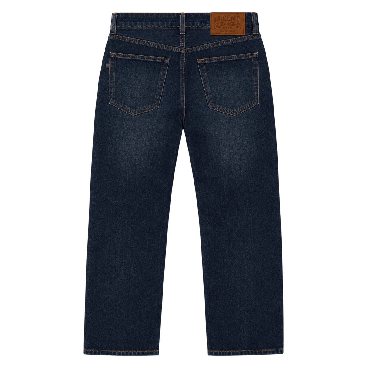 Vintage Wash Straight-Leg Jeans