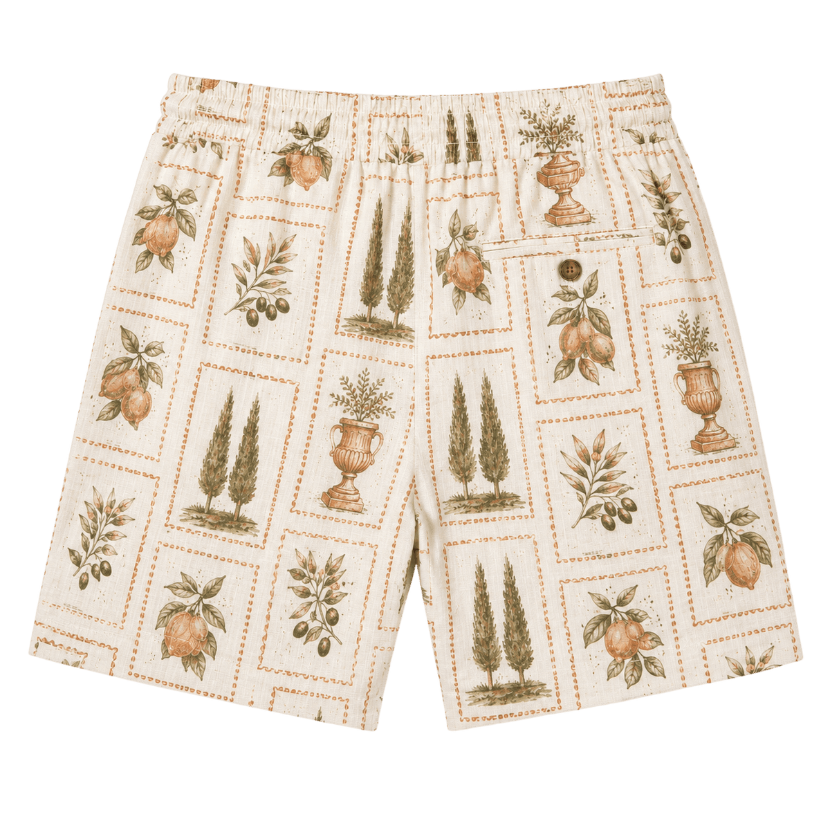 Postcard Print Shorts
