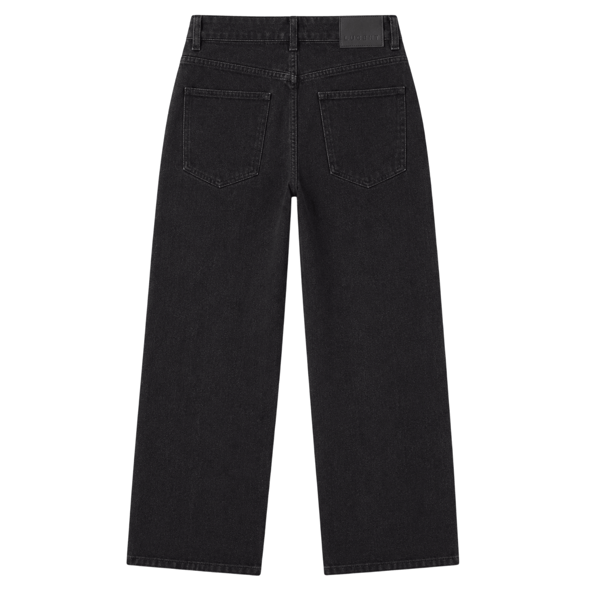 Curved Pocket Straight-Leg Jeans