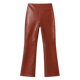 Leather Kick-Flare Trousers