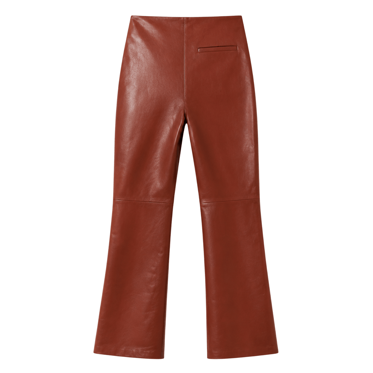 Leather Kick-Flare Trousers