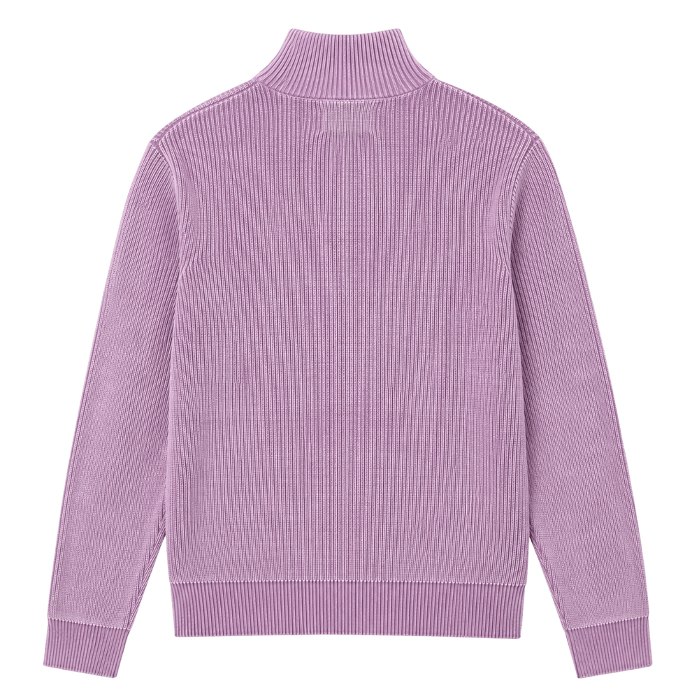 Ribbed Zip Knit Jacket