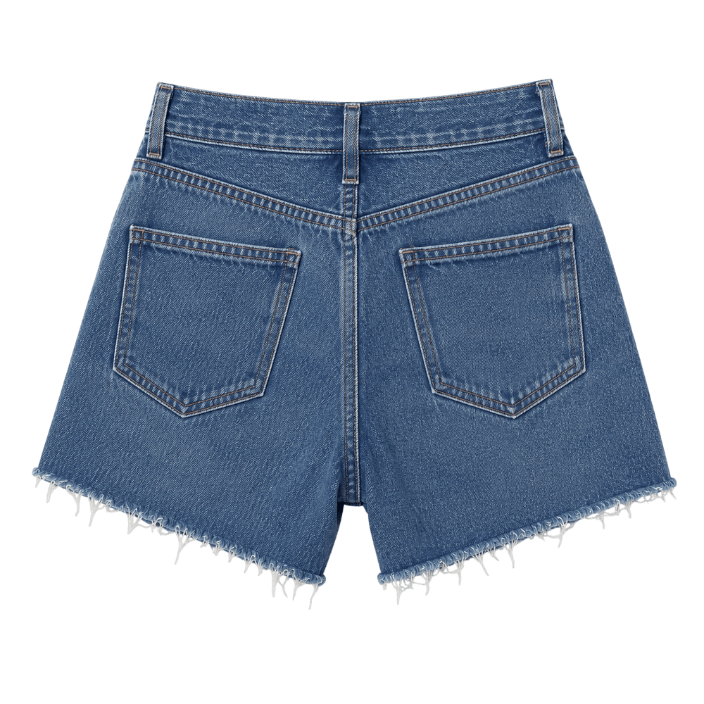 Short en jean taille haute