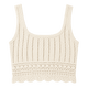 Pointelle Knit Crop Tank