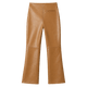 Leather Kick-Flare Trousers