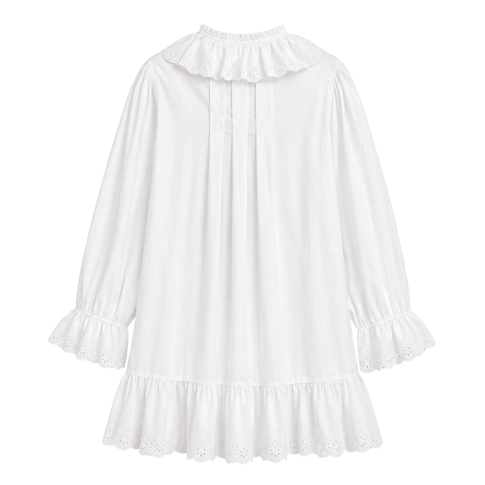 Ruffle Collar Mini Shirt Dress