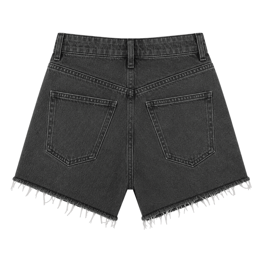 Short en jean taille haute