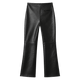 Leather Kick-Flare Trousers