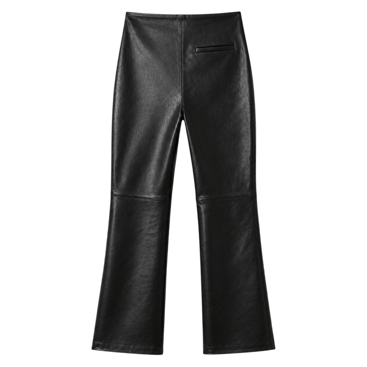 Leather Kick-Flare Trousers