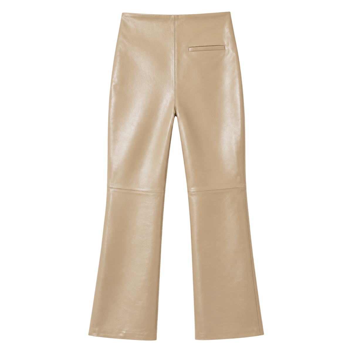 Leather Kick-Flare Trousers