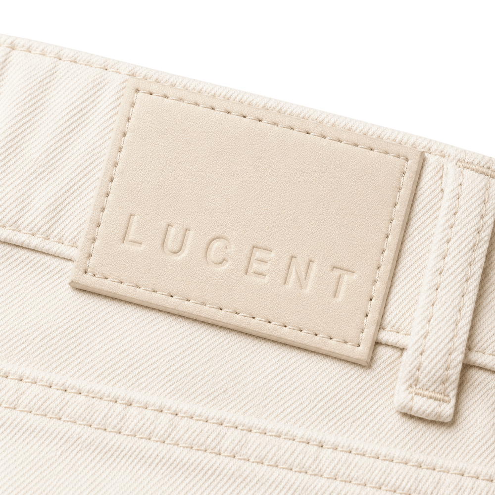 Curved Pocket Straight-Leg Jeans