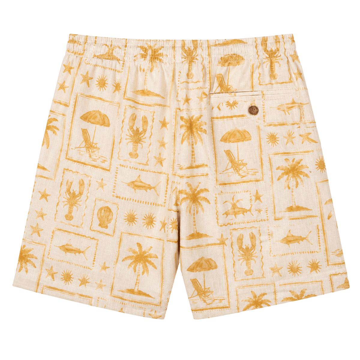 Postcard Print Shorts
