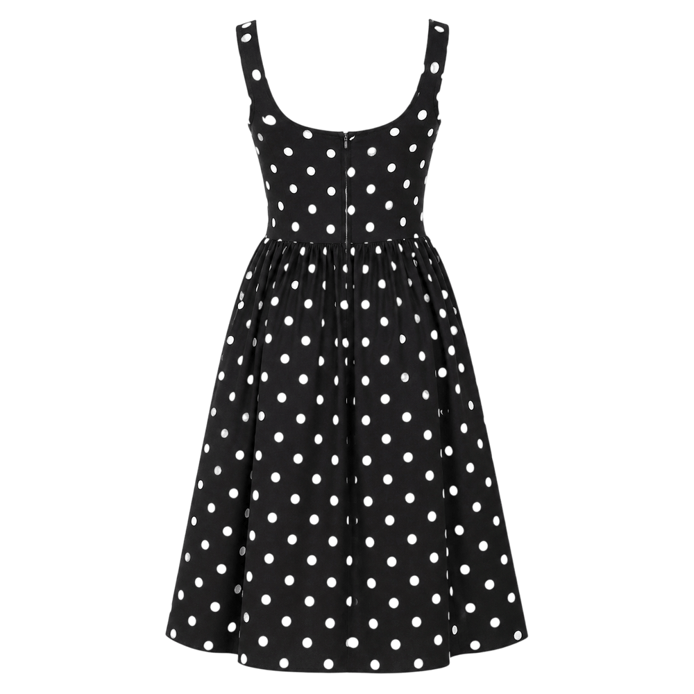 Robe midi à pois