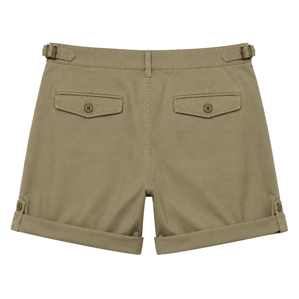 Pleated Chino Shorts
