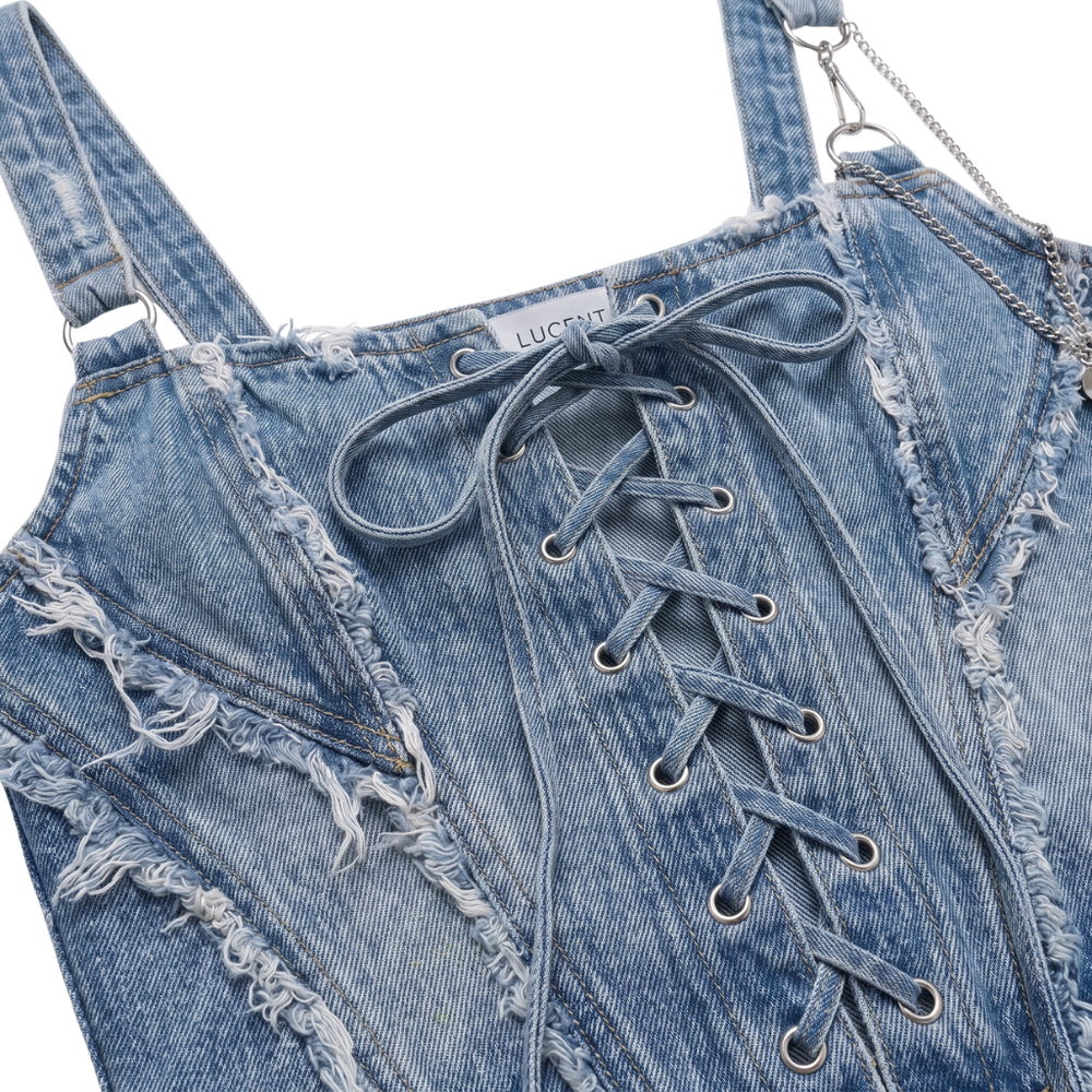 Rebel Lace Denim Corset