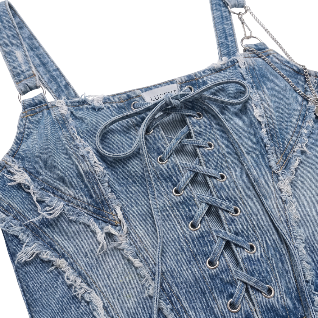 Rebel Lace Denim Corset