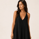 Robe longue en lin dos nageur