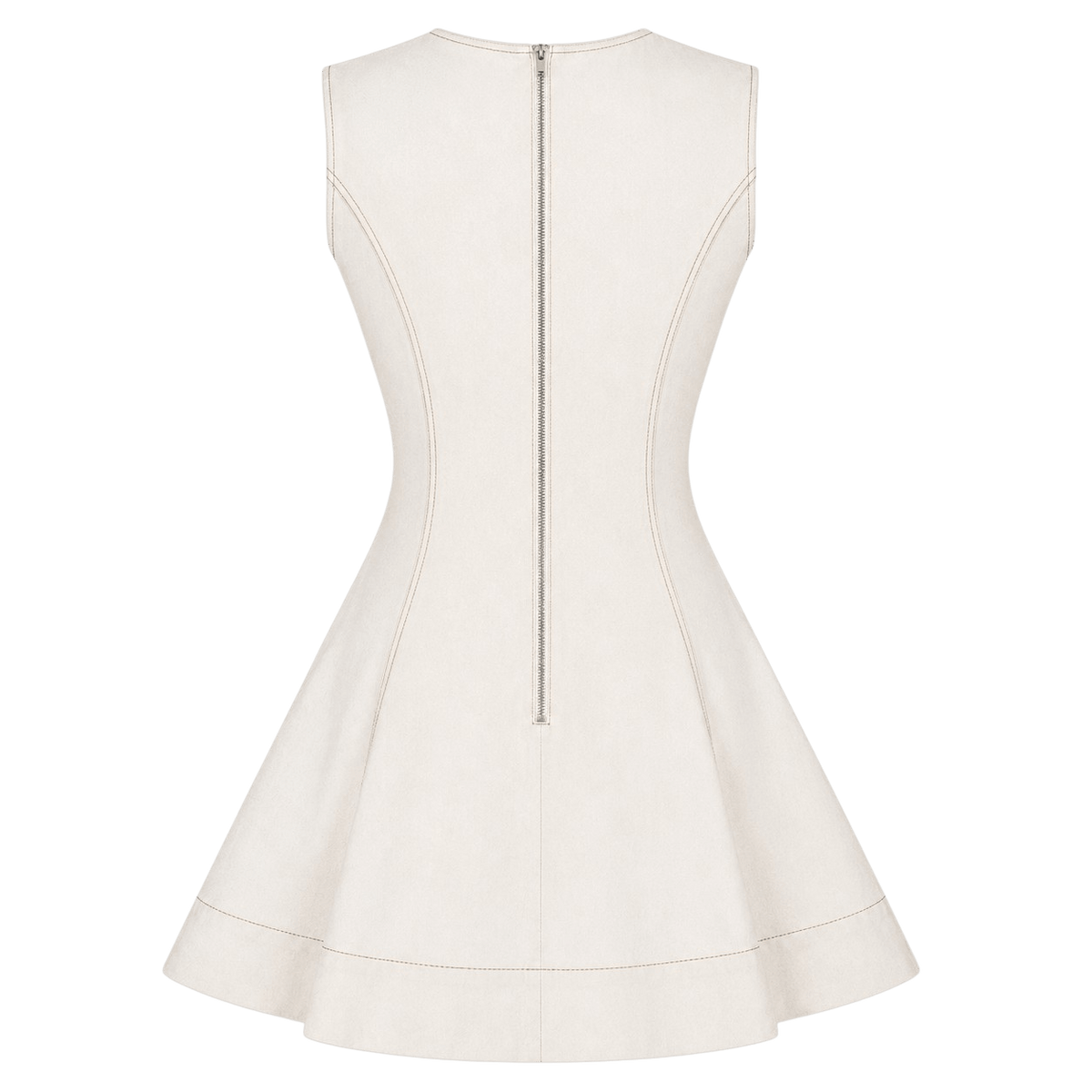 Fit-and-Flare Denim Mini Dress