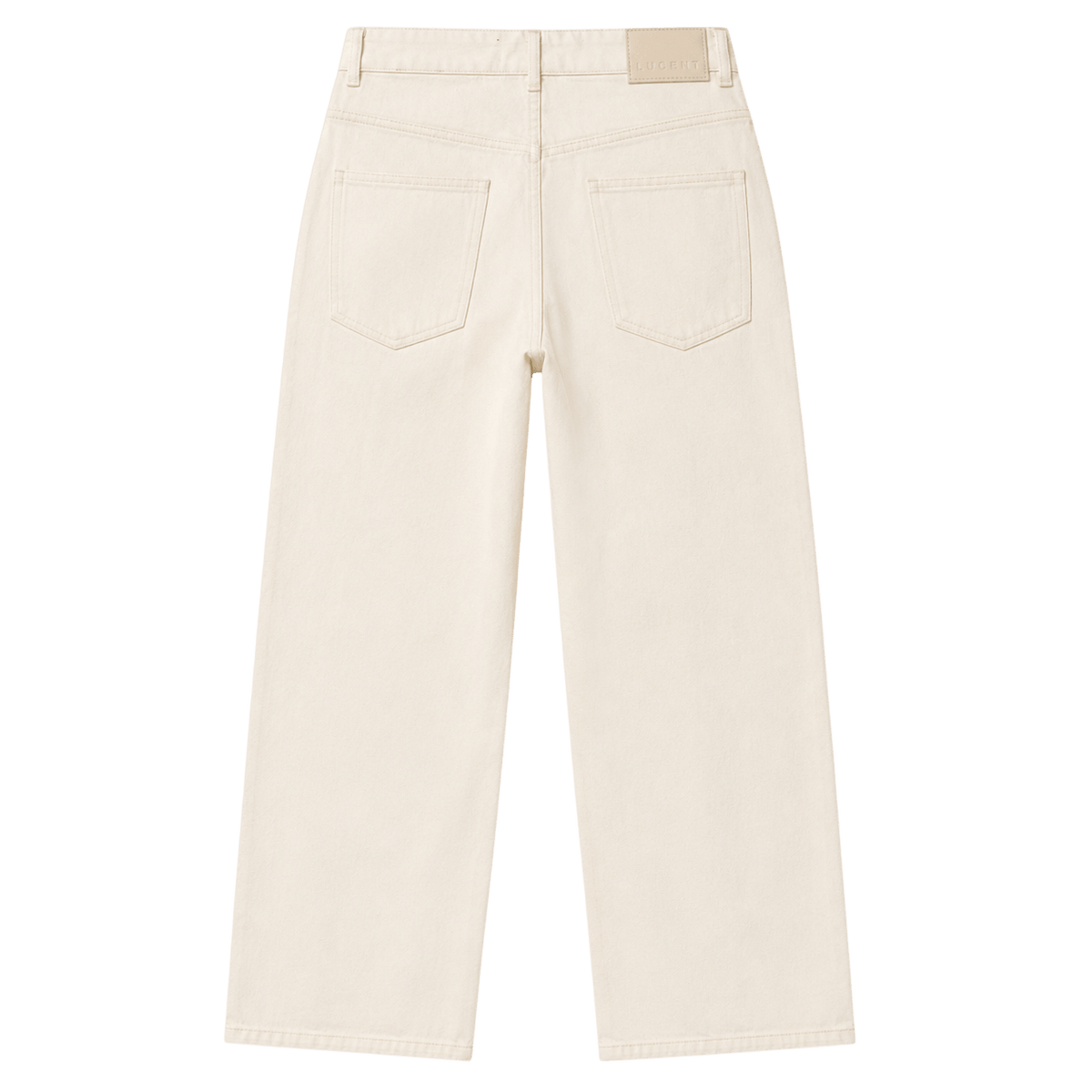 Curved Pocket Straight-Leg Jeans