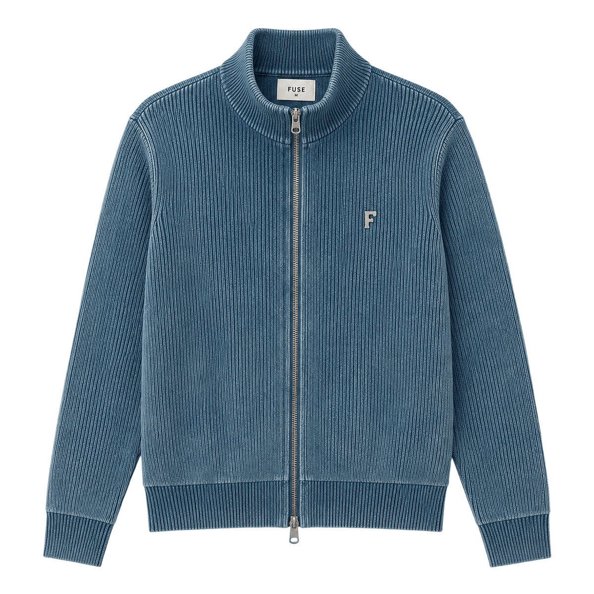 Ribbed Zip Knit Jacket