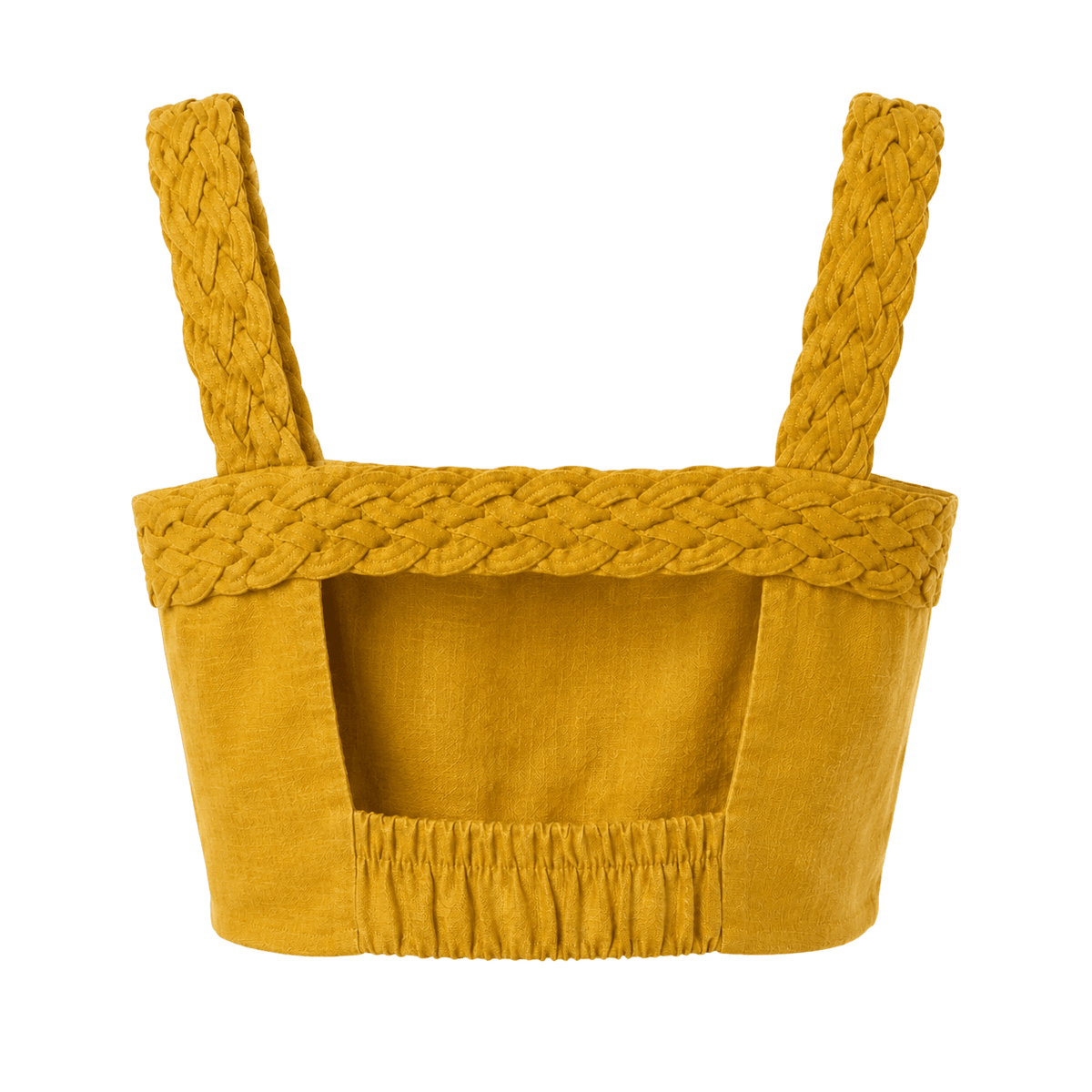 Braided Trim Linen Bralette