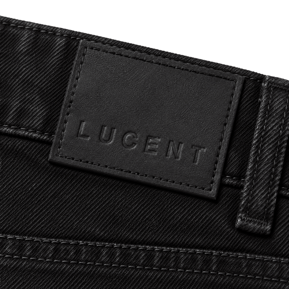 Curved Pocket Straight-Leg Jeans
