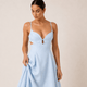 Petal Cutout Linen Maxi Dress