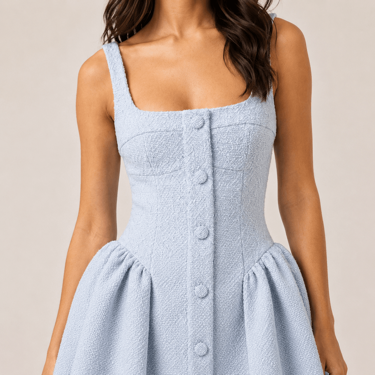 Tweed Fit-and-Flare Mini Dress