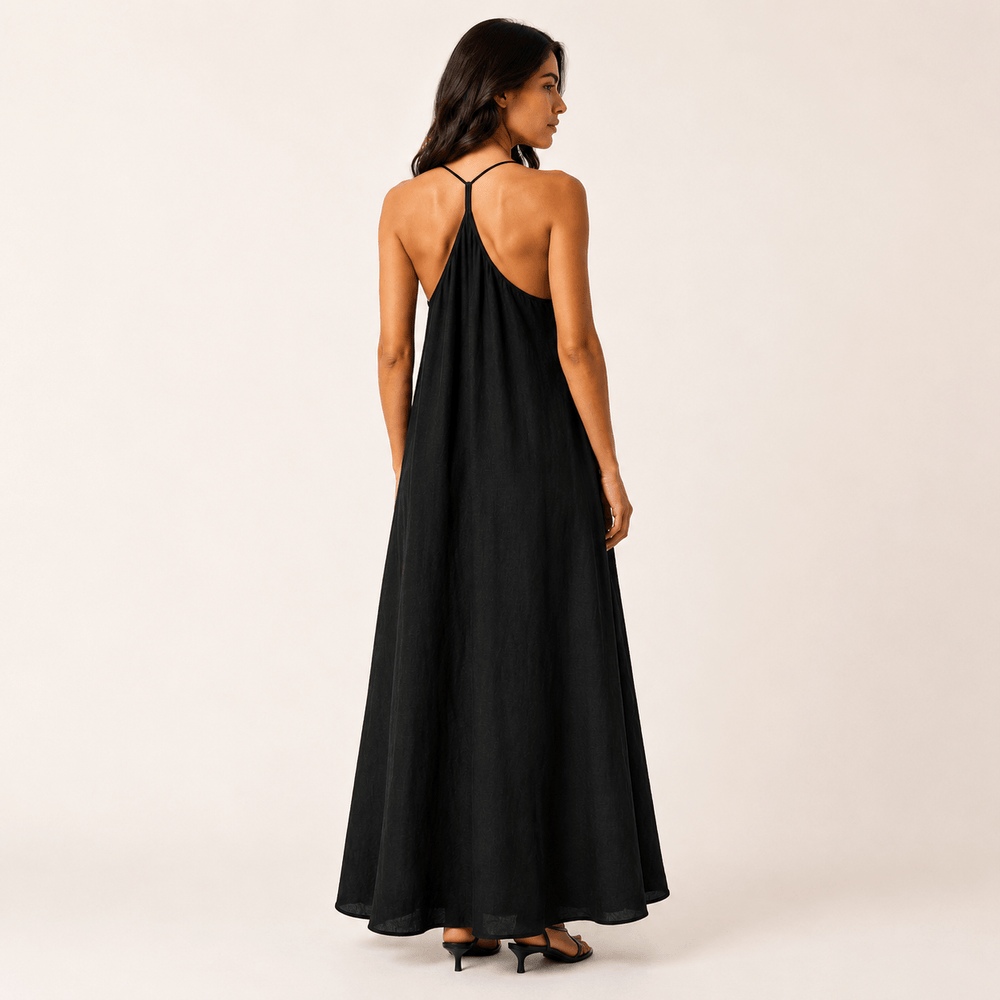 Robe longue en lin dos nageur